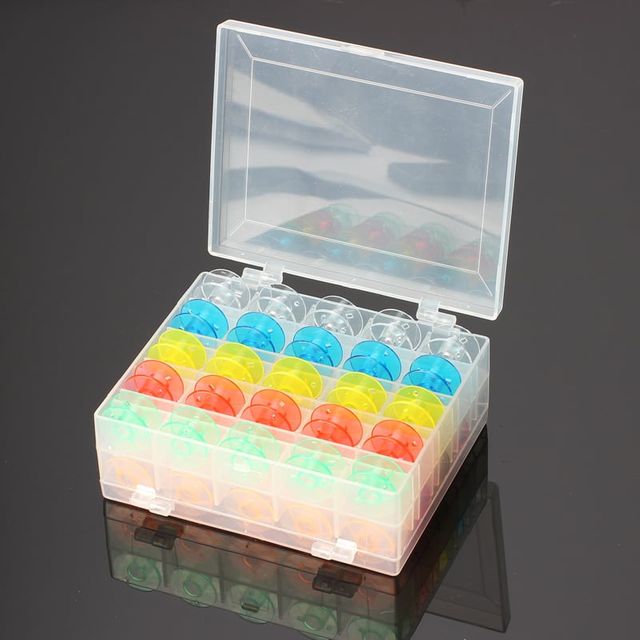 가정용 칼라 보빈 세트 50p 복알 실토리 보빈함 미싱보빈