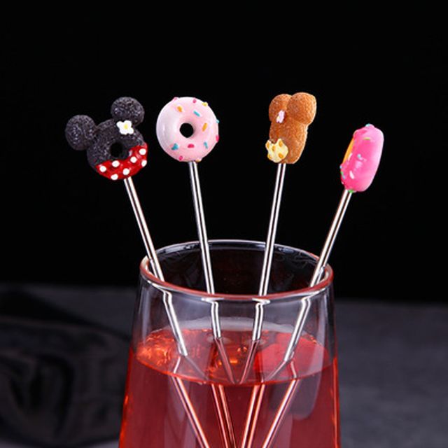 샹그리아 머들링 홈카페 땡땡이 도넛 머들러 롱 스푼