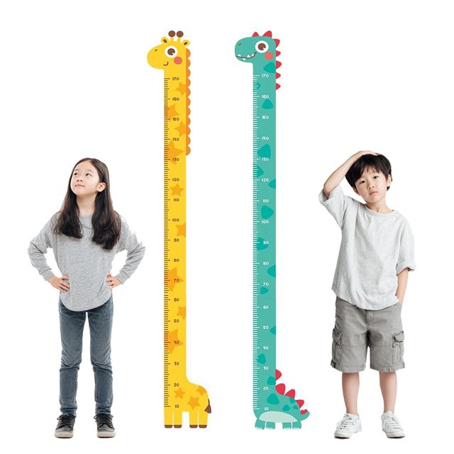 장만 키재기 줄자 스티커 벽자 시트지 어린이방 데코 인테리어 신장측정자 동물 기린 공룡