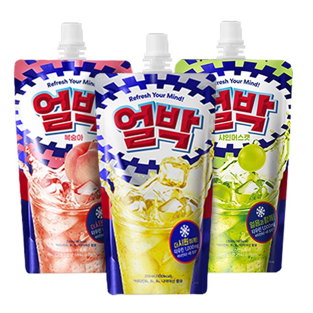 동아제약 얼음 10팩 소박스 박카스 얼박 스파우트형 오리지널 샤인머스켓 복숭아 얼려먹는 빙과