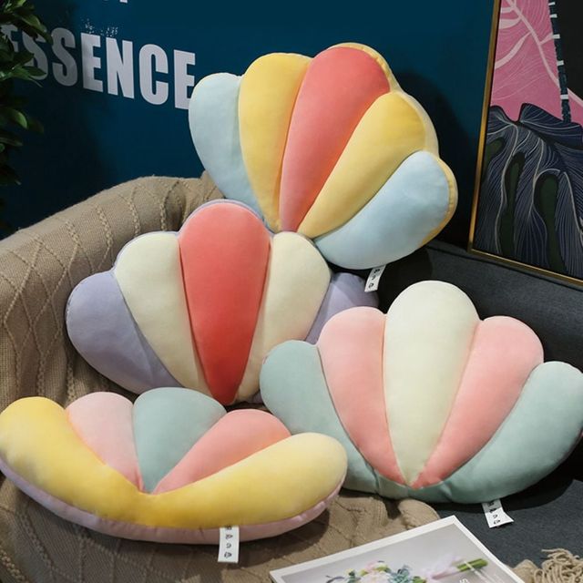 키밍 벨벳 조개 소파쿠션 등받이 집들이 선물 침대 인테리어
