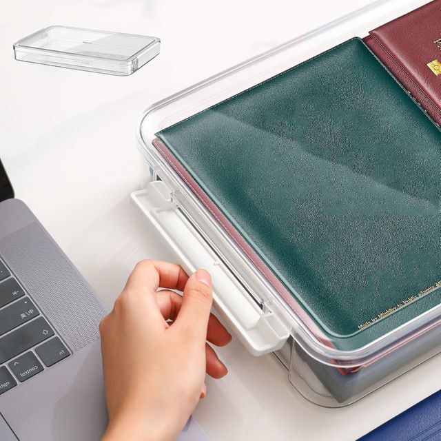 투명 수납함 파일케이스 사무실 문서 정리 보관 중형