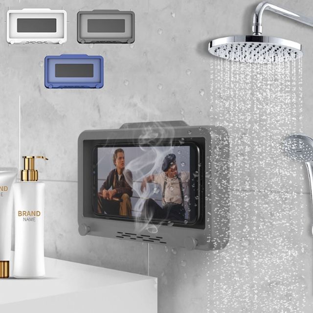 키밍 욕실용 방수 스마트폰 거치대 회전형 핸드폰 홀더