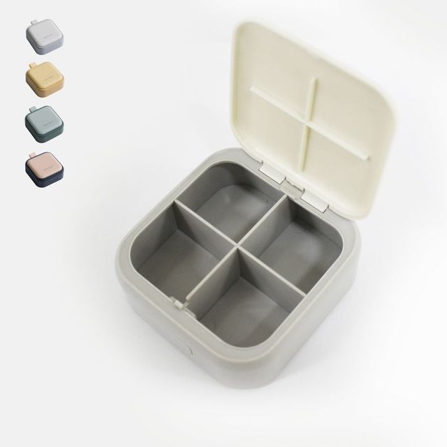 휴대용 4칸 알약 케이스 비타민 보관통 미니 약통