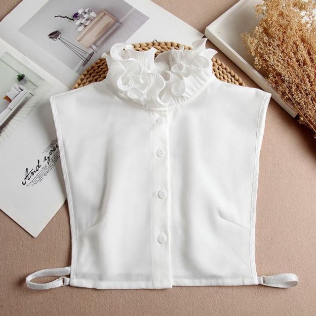 플리츠 레이스 하이넥 페이크 카라 OSM-1006582