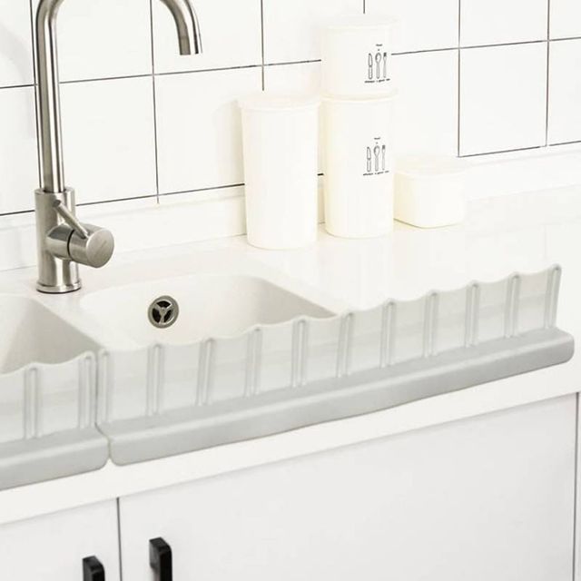 실리콘 싱크대 물막이 주방용품 물튀김방지 2개 세트