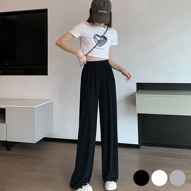 찰랑찰랑 가잔라인 밴딩 바지 URD-344