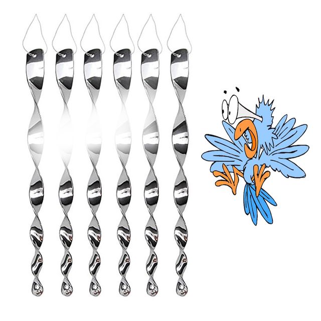 햇빛반사 신개념 조류퇴치기 스틱 6개 새쫒기 반사판