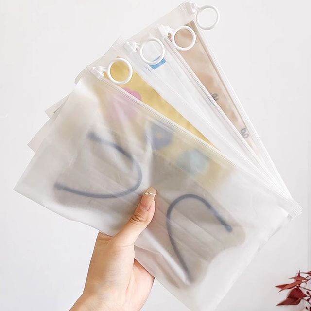 반투명 고리 슬라이드 지퍼백 23x14cm LM-1005204