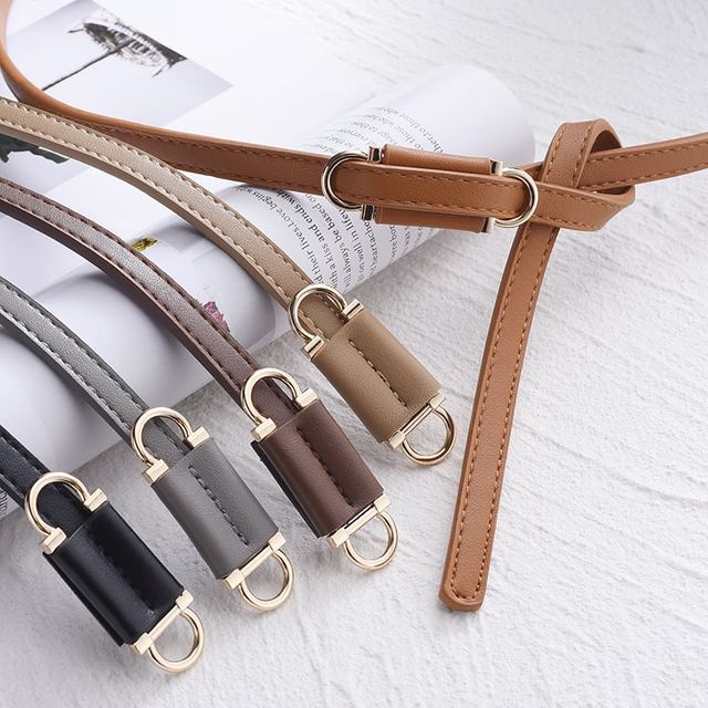 코디 여성 가죽 벨트 원피스 허리띠 패션 매듭 슬림