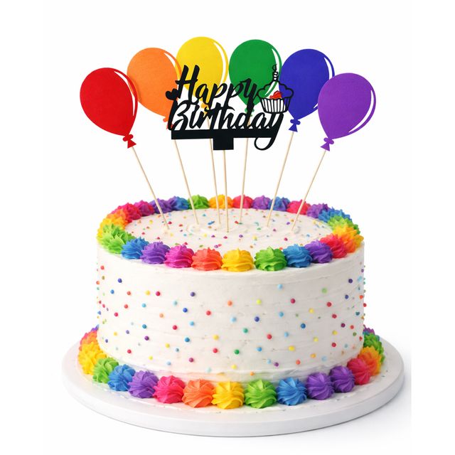 풍선파티 생일케이크 토퍼 MIR-1007074
