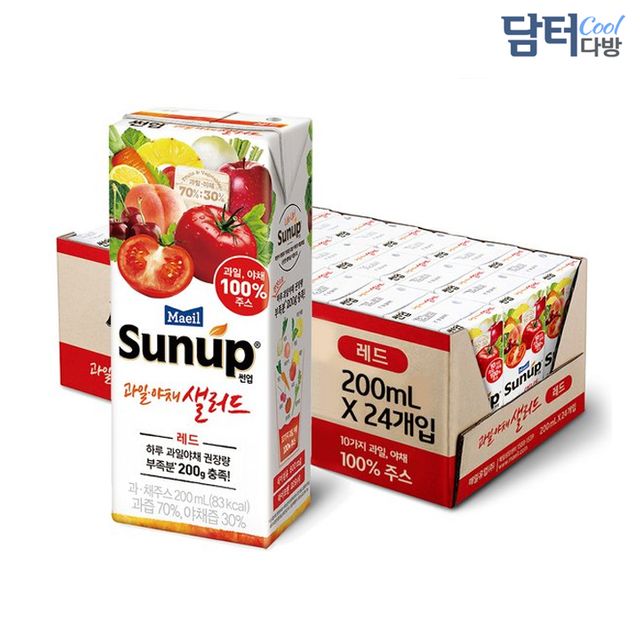 썬업 과일야채샐러드 레드 200ml (24팩)