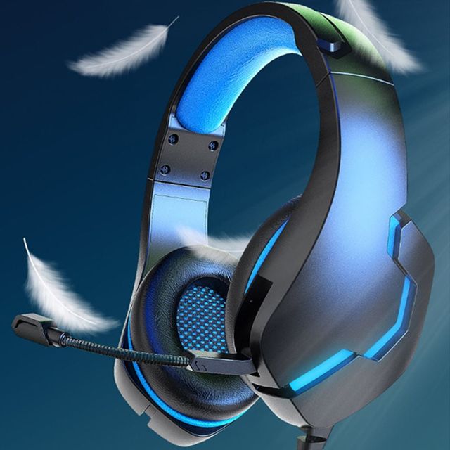 게이밍 헤드셋 마이크 LED 조명 고음질 헤드폰 게임용
