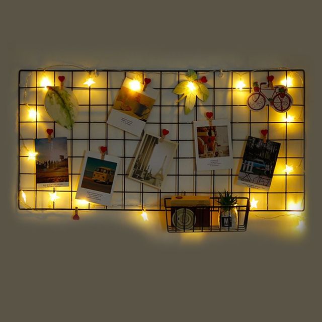 벽장식 포토월 인테리어 메쉬망 포켓 철망 장식