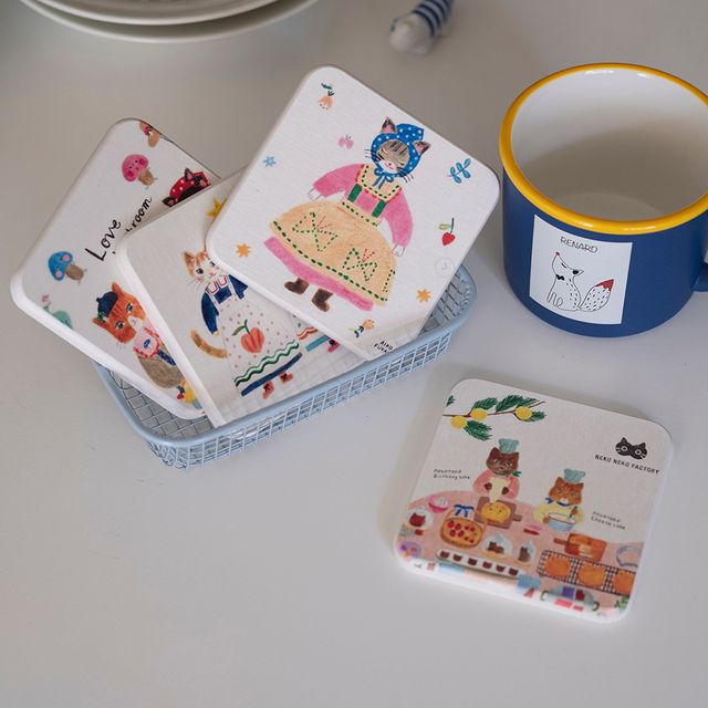 네코 규조토 티코스터 컵받침 CHS-1006206