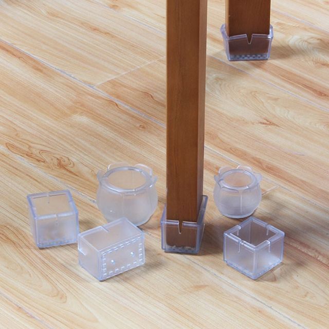 반투명 실리콘 식탁 의자발 커버 4개 세트