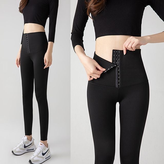 하이웨이스트 3단계 후크 복부 커버 레깅스 바지 URD-1007148