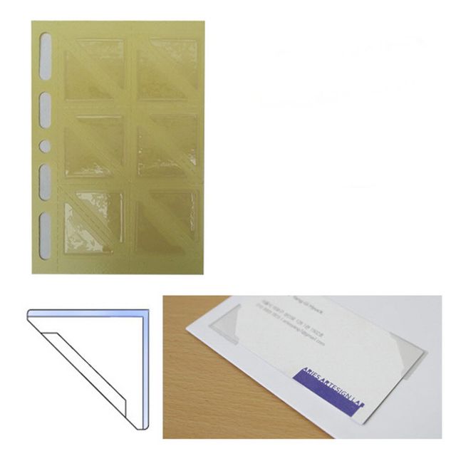 코너형 포켓 명함꽂이 라벨테이프 미니 12P