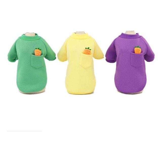 겨울 방한 강아지 맨투맨 티셔츠 당근 디자인