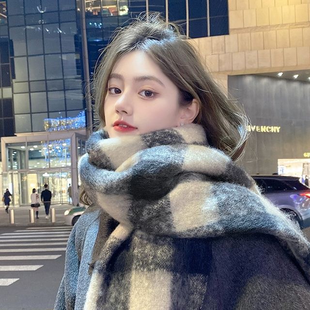 오버핏 체크 커플 목도리 OSM-1006278