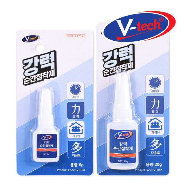 V텍 타일 도자기용 강력 순간접착제 5g 20g