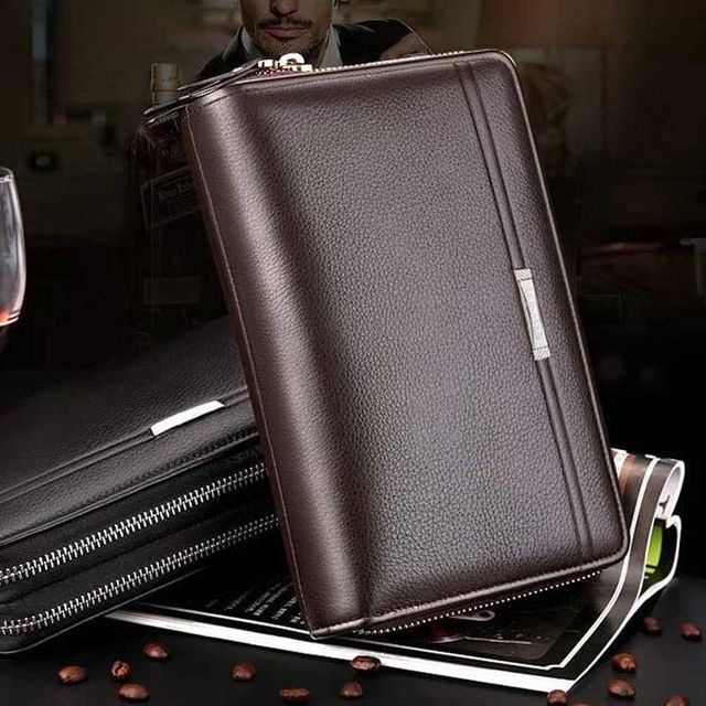 남성용 더블 지퍼 클러치 장지갑 RNR-0119