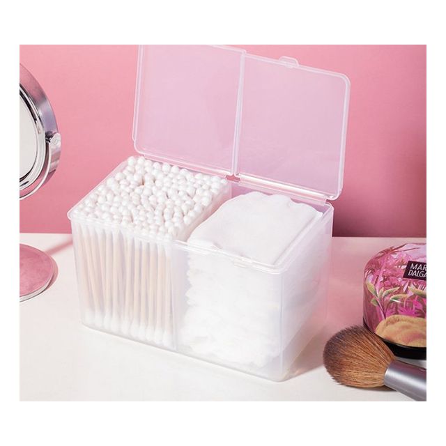 면봉 화장솜 케이스 2구 보관함 소품수납 다용도 정리