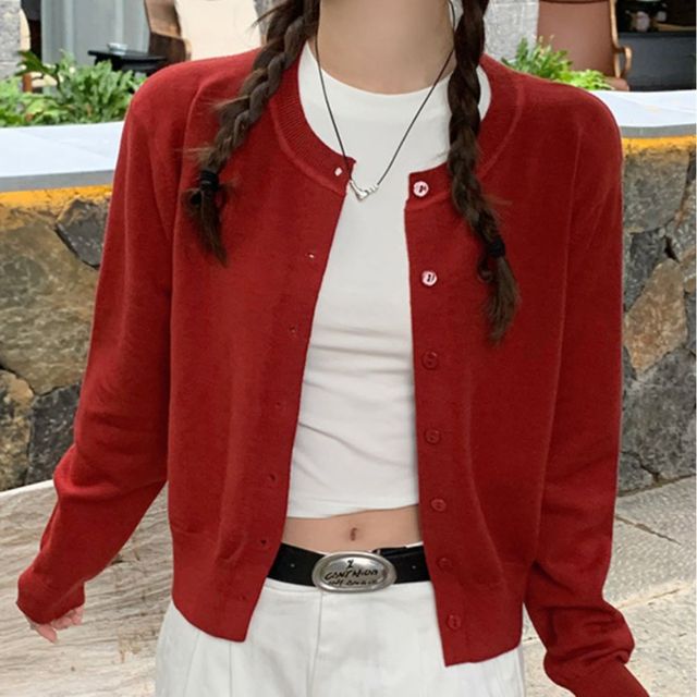 파스텔 무드 라운드넥 베이직 가디건 JSD-1004067