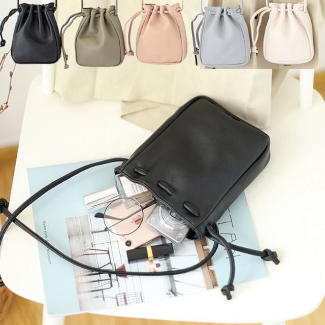 키밍 여자 미니 버킷백 숄더백 핸드폰 가방 세트