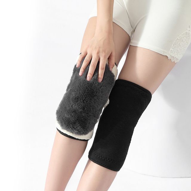 두툼 융털 안감 방한 무릎 보호대 2P URK-1004347