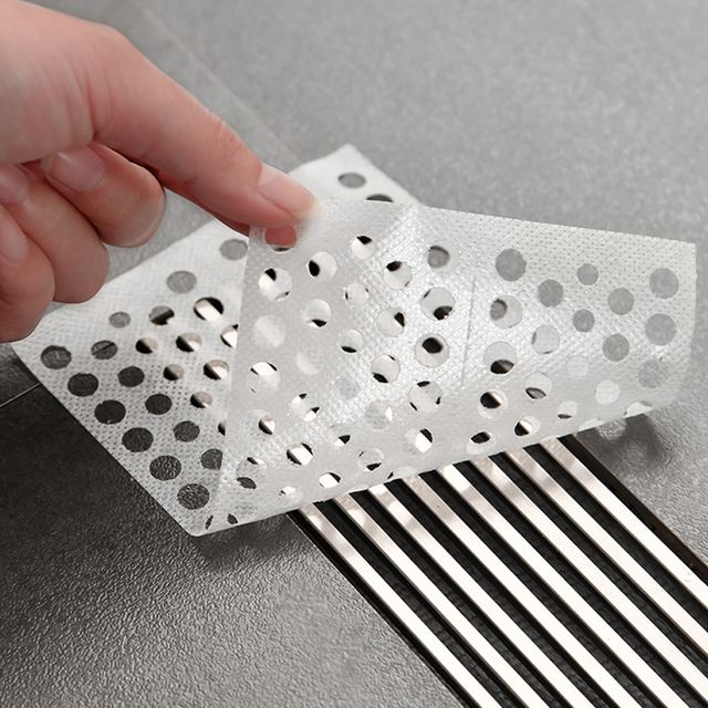 장만A856 일회용 붙이는 배수구캡 사각 스티커 30매 하수구덮게