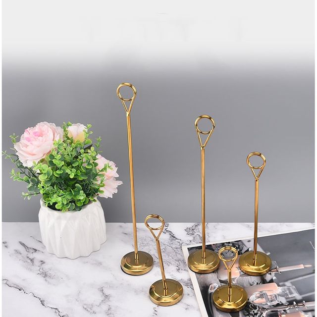 메탈 가격표꽂이 1P 스탠드 종이 메모지 홀더 20cm