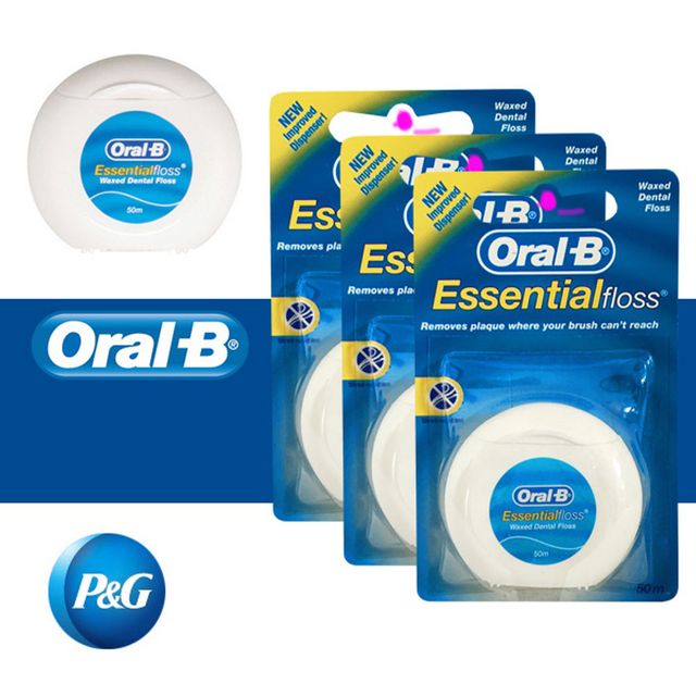 오랄비 왁스드 플로스 덴탈 치실 50m 3롤