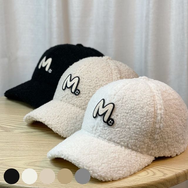 M영문 스마일 패치 뽀글이 볼캡 URD-284