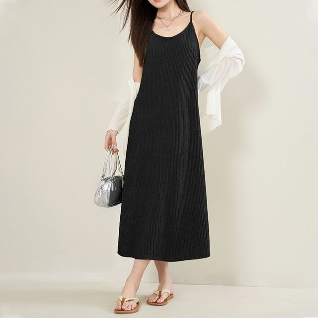 플리츠 끈나시 원피스 2color LM-0664