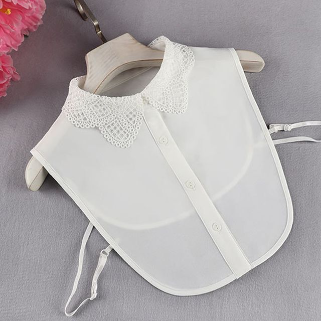 자수 펀칭 넥케이프 페이크 카라 이너셔츠 이너카라