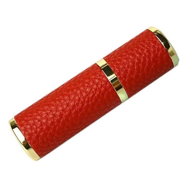 고급스러운 휴대용 향수 리필 공병 5ml 가죽 케이스 포함