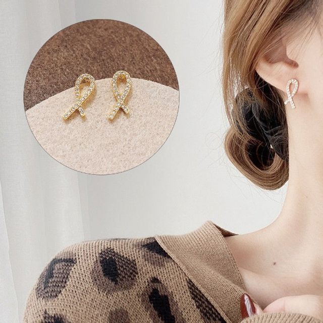 S925 큐빅 러브 귀걸이 OSM-1006817