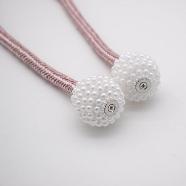 마그네틱 진주볼 커튼 타이백 장식 세트