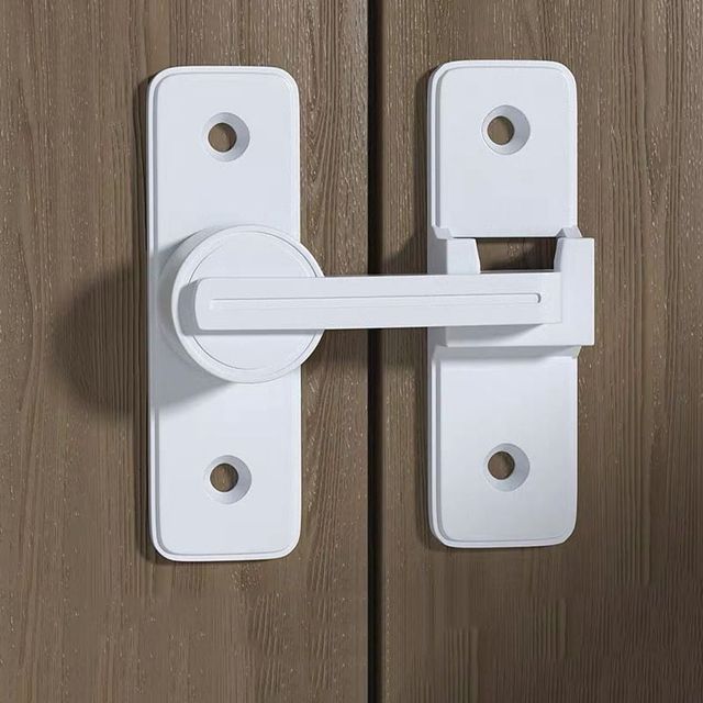 안전한 화이트 도어락 잠금쇠 문걸쇠 안전고리