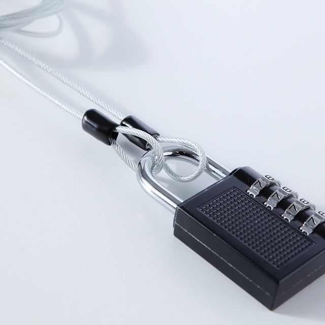 다용도 와이어 로프 케이블 캐리어 자전거 자물쇠 2M