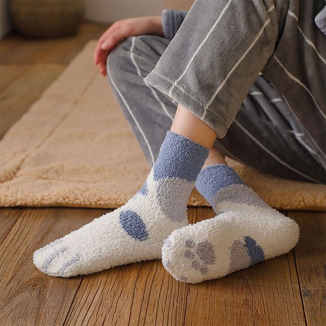 부드러운 고양이 발바닥 수면양말 4color DK-1005030