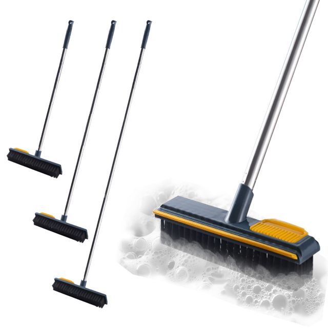 실리콘밀대 유리닦기 겸용 바닥청소솔 브러쉬 솔빗