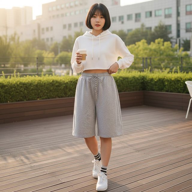 샤이건 벌룬 사이드 주름 5부 반바지 SD-260509