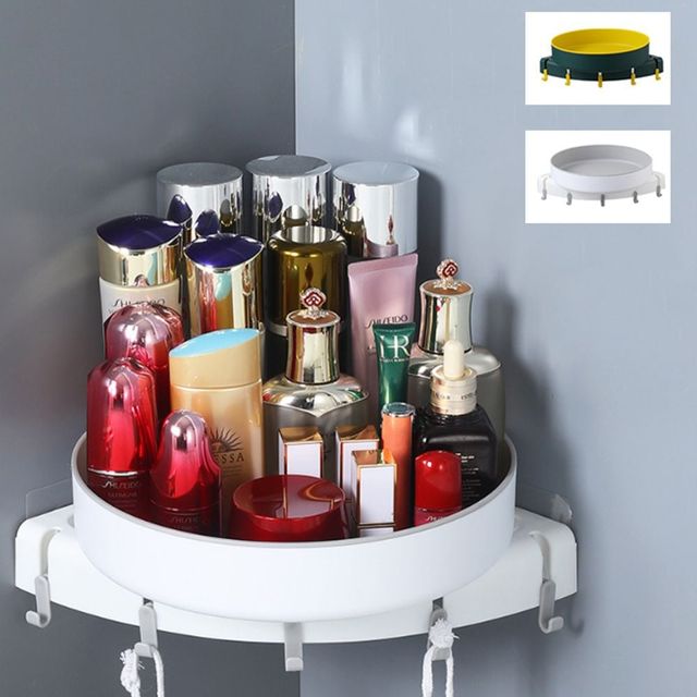 키밍 욕실 코너 선반 후크 회전 수납 정리대