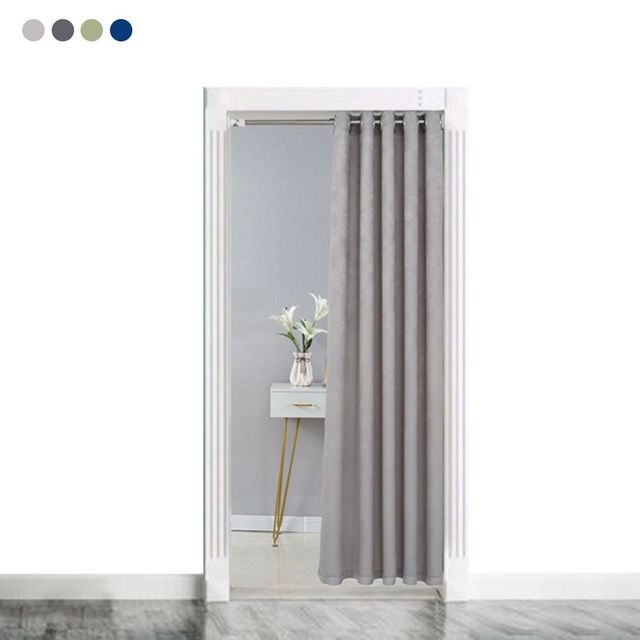 키밍 공간 분리 패브릭 커튼 가리개 현관문용 방수 디자인