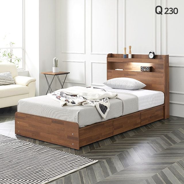 HZ161 LED 3단 수납침대 Q 230 3colors