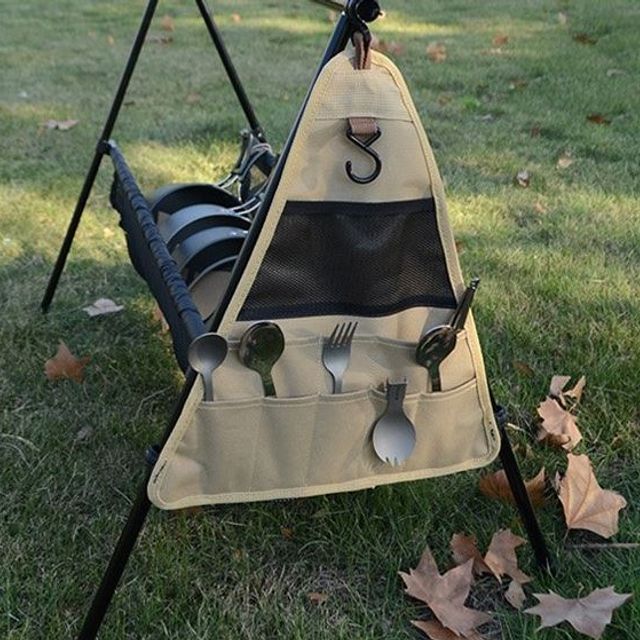 캠핑 정리 파우치 삼각 도구 야외 수납 접이식 대형