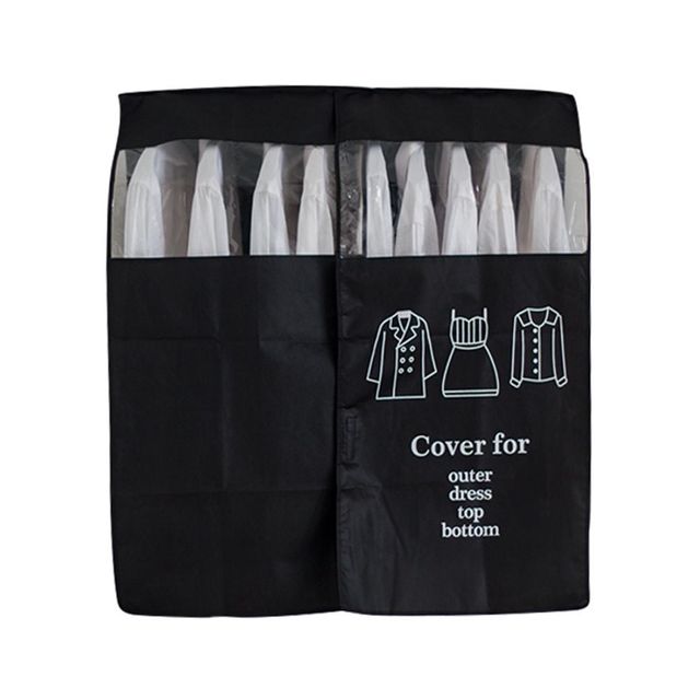 블랙 옷장 행거커버 옷걸이커버 공간 절약형 커버형 행거