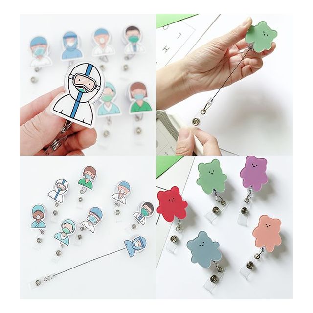 키밍 다용도 릴홀더 사원증 학생증 명찰 열쇠고리